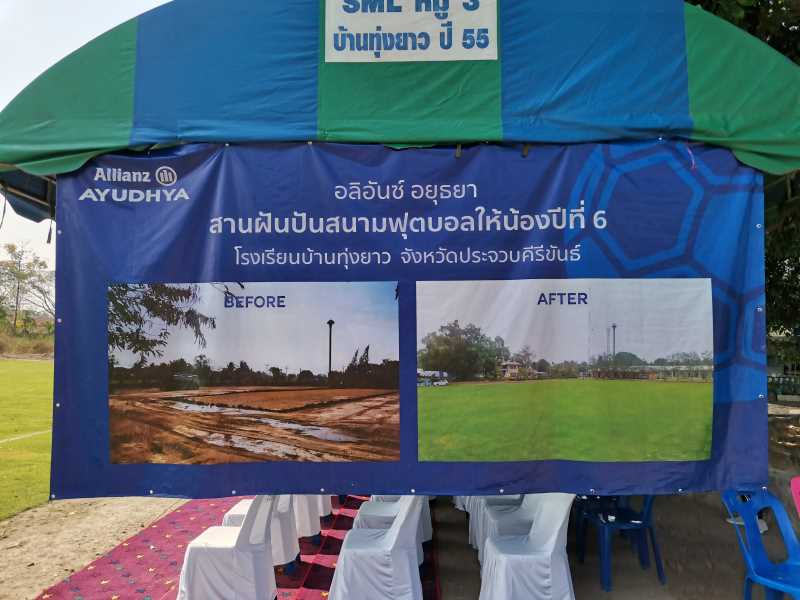 สานฝันปันสนามฟุตบอลให้น้อง ปี6 จังหวัดประจวบคีรีขันธ์13