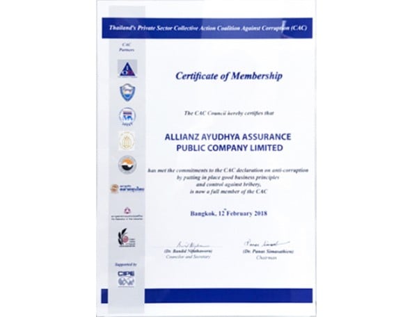 A Certified Member of Collective  Action Coalition Against Corruption (CAC) 2018